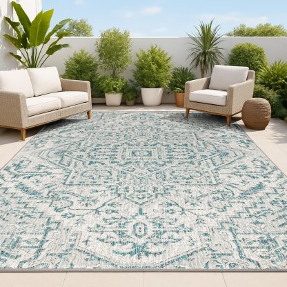 Retro ethnic style outdoor woven carpet