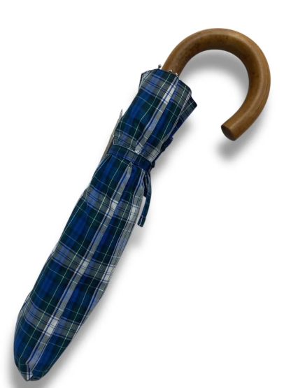 Retro plaid curved handle umbrella - Image 6