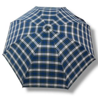 Retro plaid curved handle umbrella