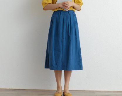 High waist pleated skirt
