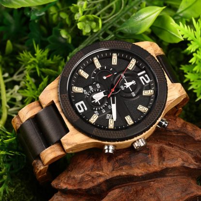 Natural Wood Quartz Watch - Image 6