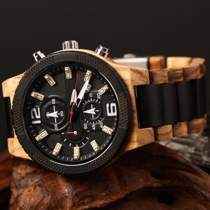 Natural Wood Quartz Watch - Image 4