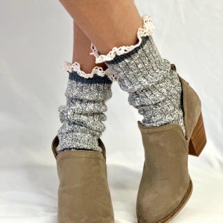 Vintage lace hem socks
