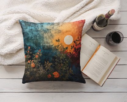 Vintage Sunset Floral Pillow