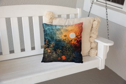 Vintage Sunset Floral Pillow - Image 3