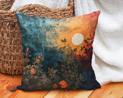 Vintage Sunset Floral Pillow - Image 2