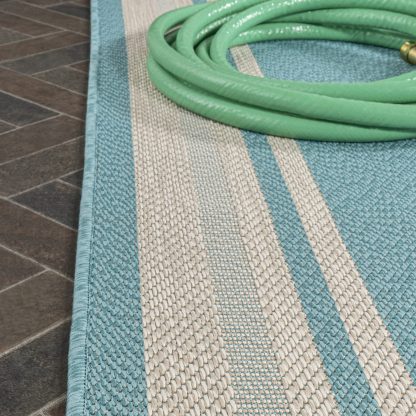 Fresh Coast Simple Striped Outdoor Carpet - Image 3