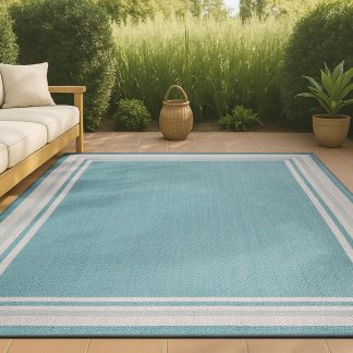 Fresh Coast Simple Striped Outdoor Carpet