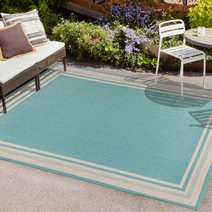 Fresh Coast Simple Striped Outdoor Carpet - Image 12