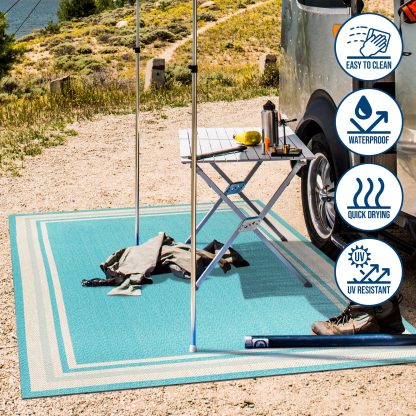 Fresh Coast Simple Striped Outdoor Carpet - Image 8