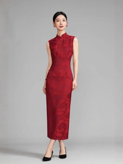 Hongyun Yachang sleeveless long cheongsam - Image 5