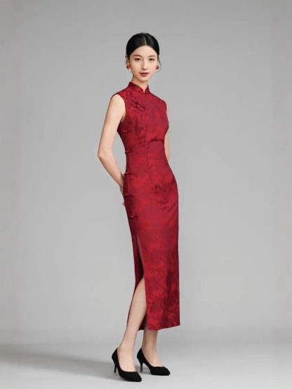 Hongyun Yachang sleeveless long cheongsam - Image 3