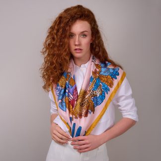 Fantasy Animal Forest Silk Square Scarf