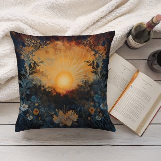Sunset Flowers Pillow