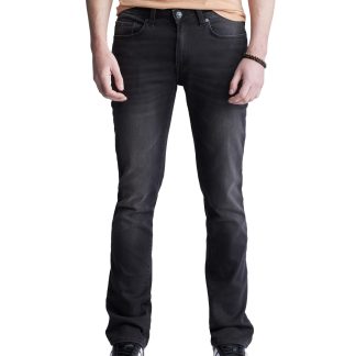 Dark grey washed slim jeans