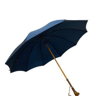 Vintage handmade wooden long handle umbrella