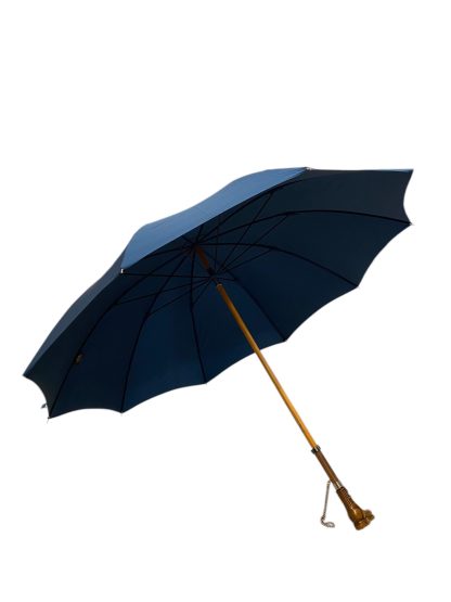 Vintage handmade wooden long handle umbrella