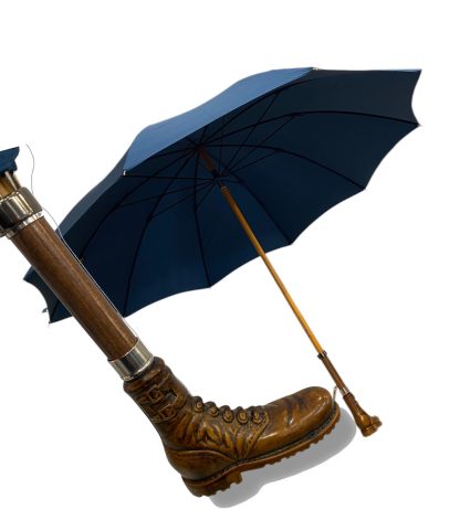Vintage handmade wooden long handle umbrella - Image 5