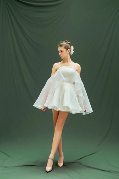 Fairy charm one shoulder tulle skirt