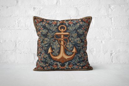 Vintage Anchor Flower Pillow - Image 6