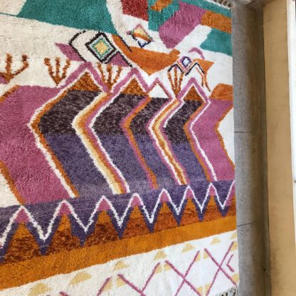 Artistic colorful geometric handmade carpet - Image 3