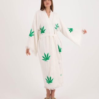 Hemp leaf pattern robe