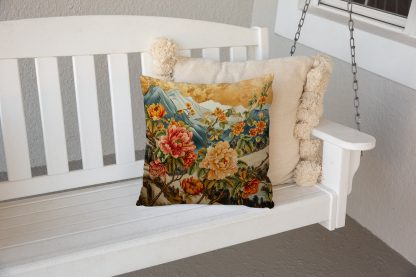 Chinese style landscape flower pillow - Image 6