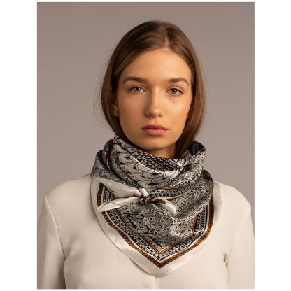 Vintage Paisley Silk Square Scarf