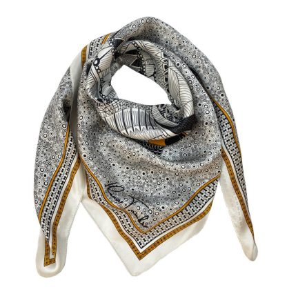 Vintage Paisley Silk Square Scarf - Image 3