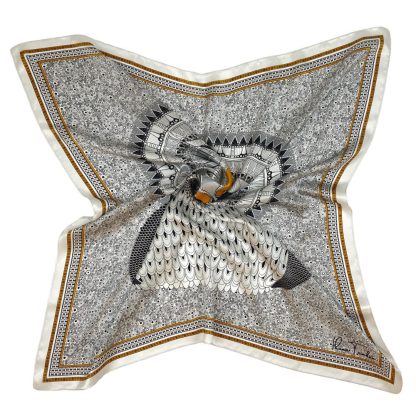 Vintage Paisley Silk Square Scarf - Image 2