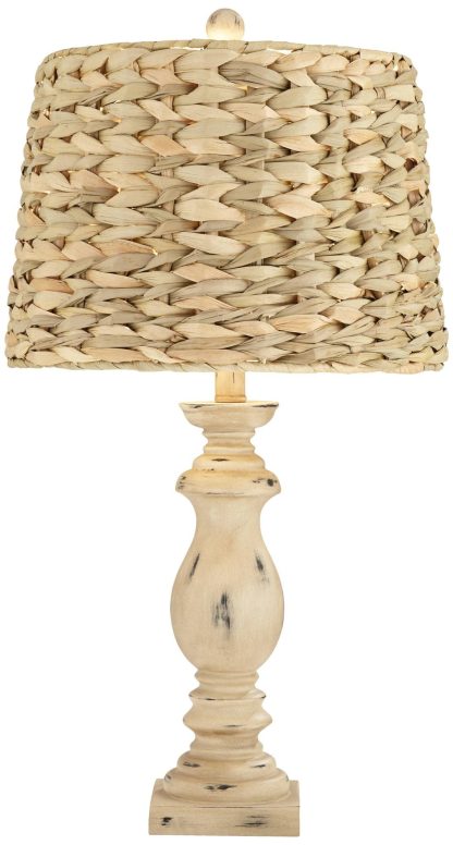Natural style woven lampshade table lamp - Image 9