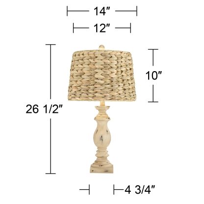 Natural style woven lampshade table lamp - Image 6