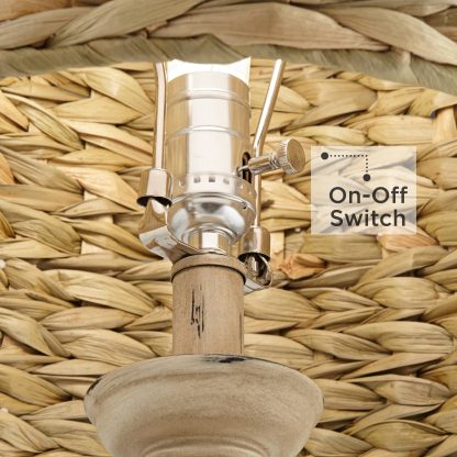 Natural style woven lampshade table lamp - Image 5