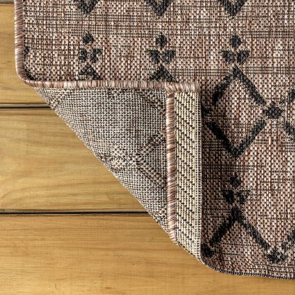 Retro geometric pattern outdoor woven rug - Image 6