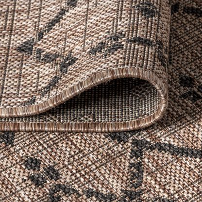 Retro geometric pattern outdoor woven rug - Image 5