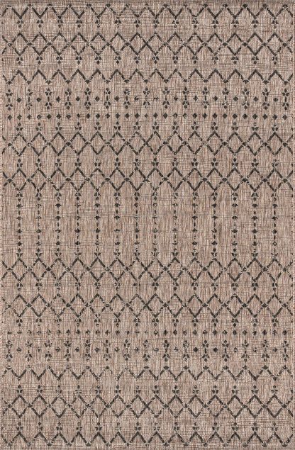 Retro geometric pattern outdoor woven rug - Image 2