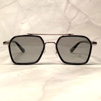 Chrome Hearts style double-bridge square frame sunglasses