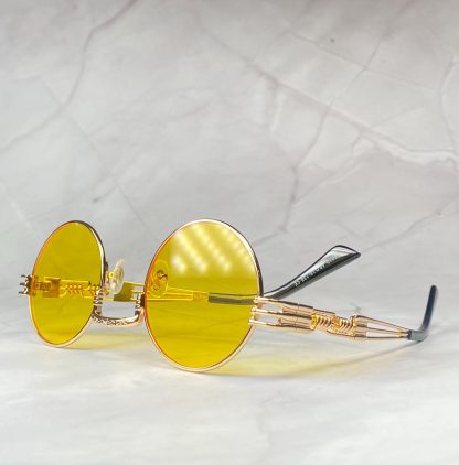 Steampunk retro round frame sunglasses - Image 7