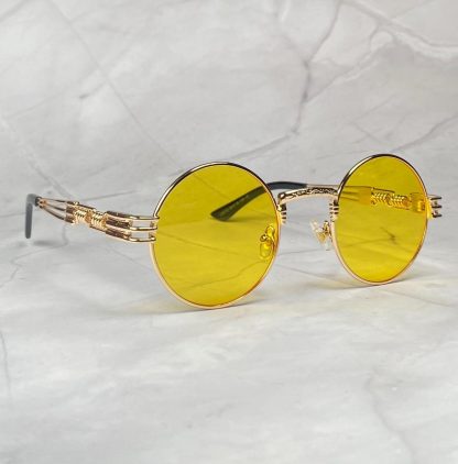 Steampunk retro round frame sunglasses - Image 6