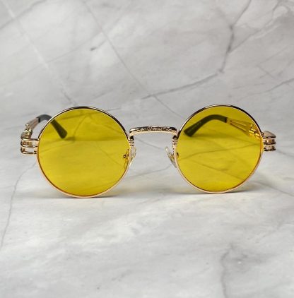 Steampunk retro round frame sunglasses - Image 4