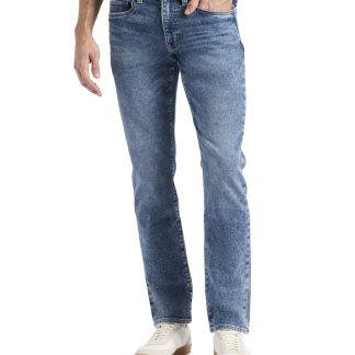 Light blue washed straight jeans