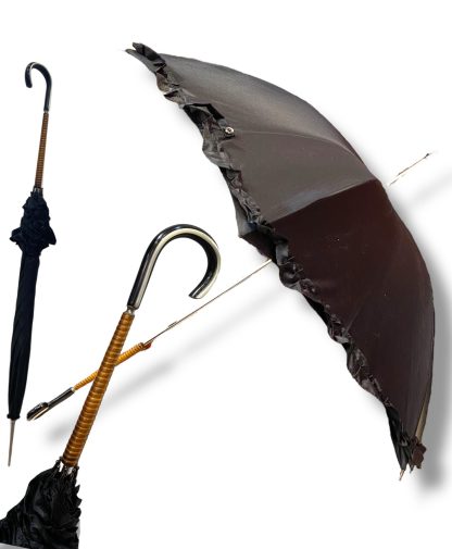 Vintage lace trim long handle umbrella - Image 9
