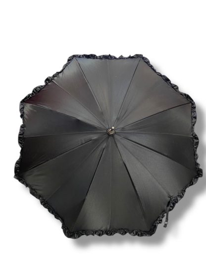 Vintage lace trim long handle umbrella - Image 8