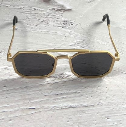 Fashionable polygonal metal frame sunglasses - Image 7