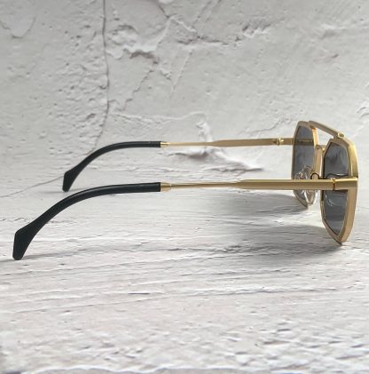 Fashionable polygonal metal frame sunglasses - Image 6