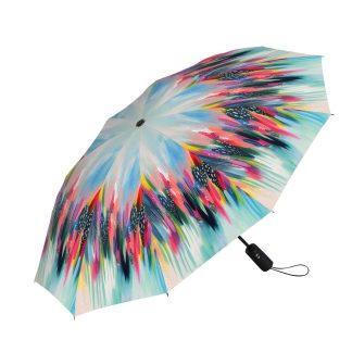 Artistic ink-splashed umbrella for sunny and rainy days