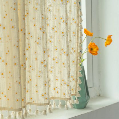 Floral tassel short curtain - Image 3