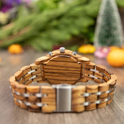 Zebra wood multi-function chronograph watch - Image 3