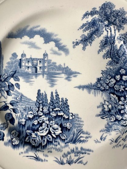 Blue and white landscape porcelain plate - Image 2