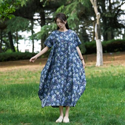 Blue floral dress - Image 4